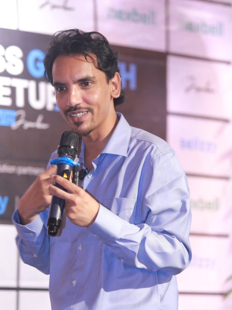 J. Sarkar speaking at Business Growth Meetup 2026